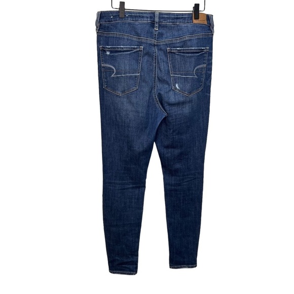 American Eagle Super Hi Rise Distressed Jeggings Size 12 - Picture 13 of 15